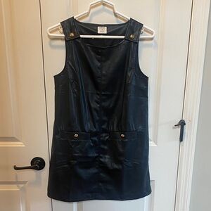 Crewcuts Girls Black Mini Dress with Gold Buttons